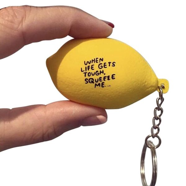 Limited Edition Lemon Stress Ball Keychain For Sale